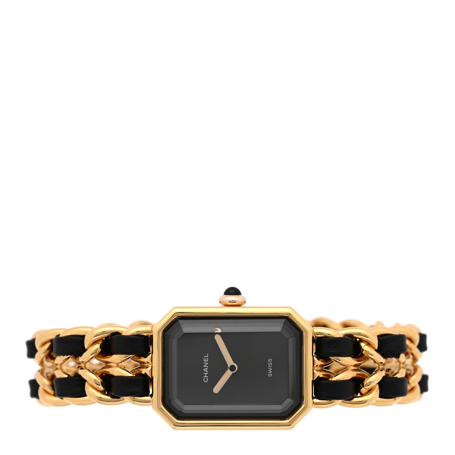 Chanel Stainless Steel Lambskin 20mm Chain Premiere Quartz Watch Gold M 2 of 4