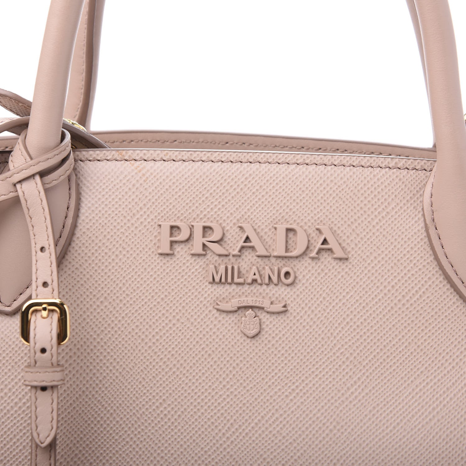 Prada Saffiano Cuir Calfskin Small Monochrome Top Handle Tote Rosa 10 of 11