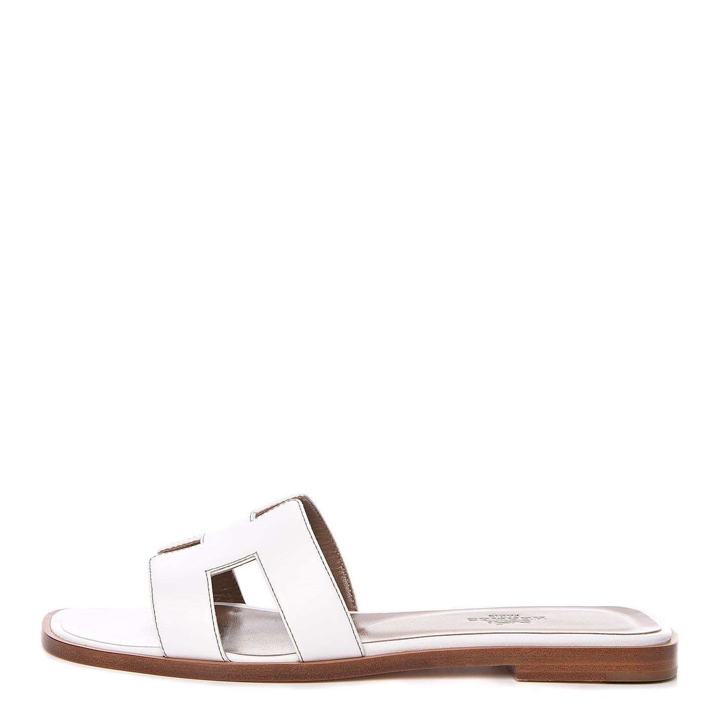 Box Calfskin Oran Sandals 36.5 White