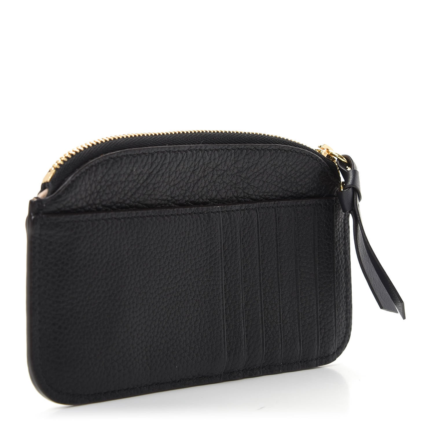 Chloe Calfskin Top Zip Card Case Black 3 of 7