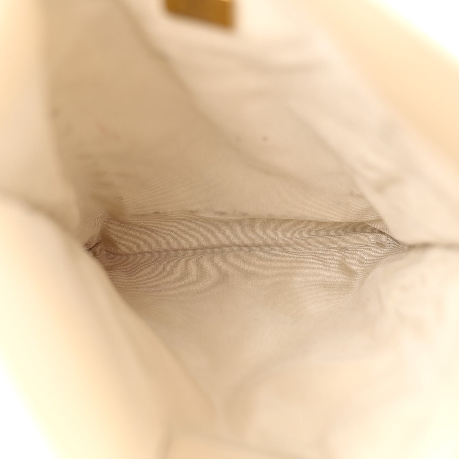Chanel Calfskin Quilted Fringe Small Shopping Bag White 5 of 11
