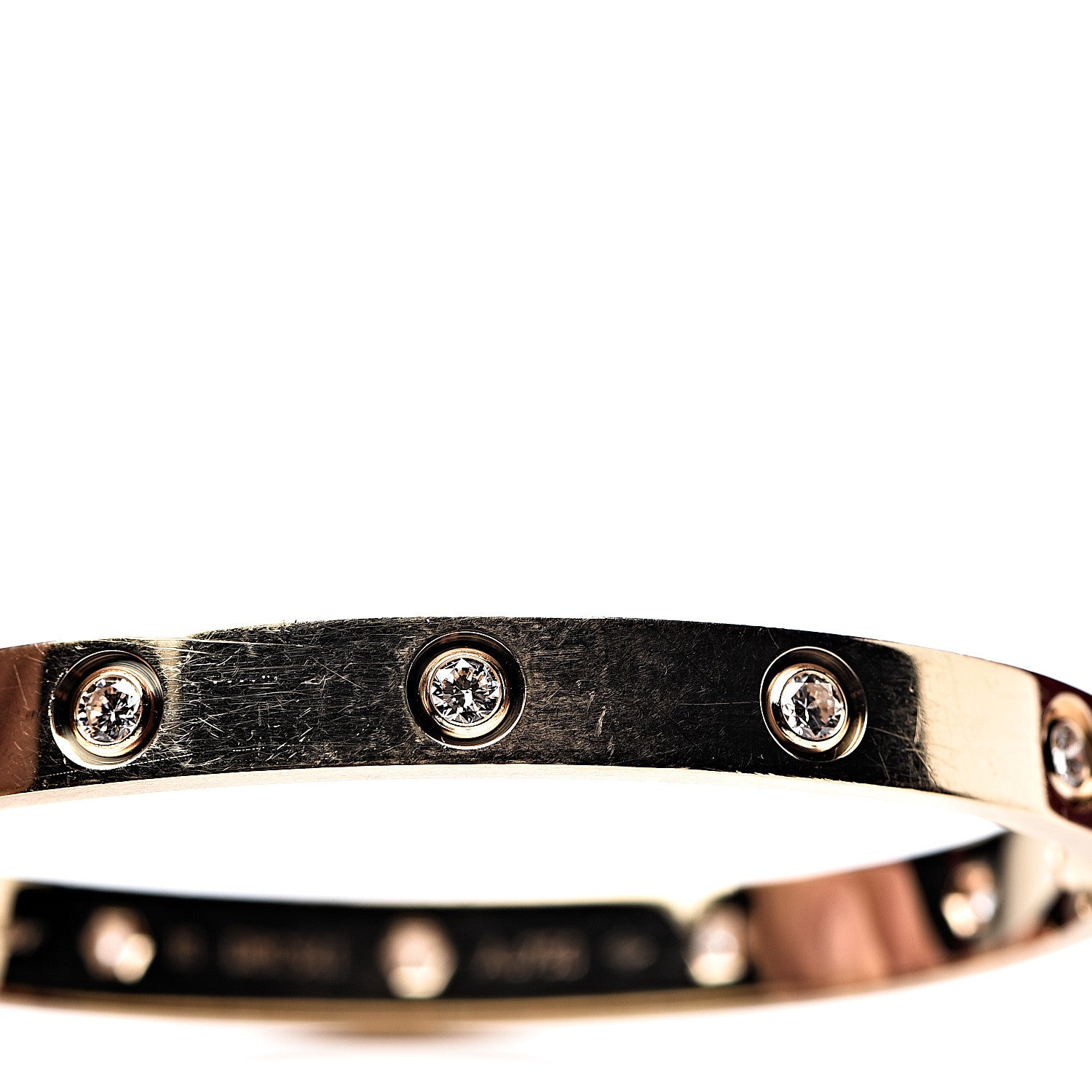Cartier 18K Yellow Gold 10 Diamond LOVE Bracelet 16 7 of 9