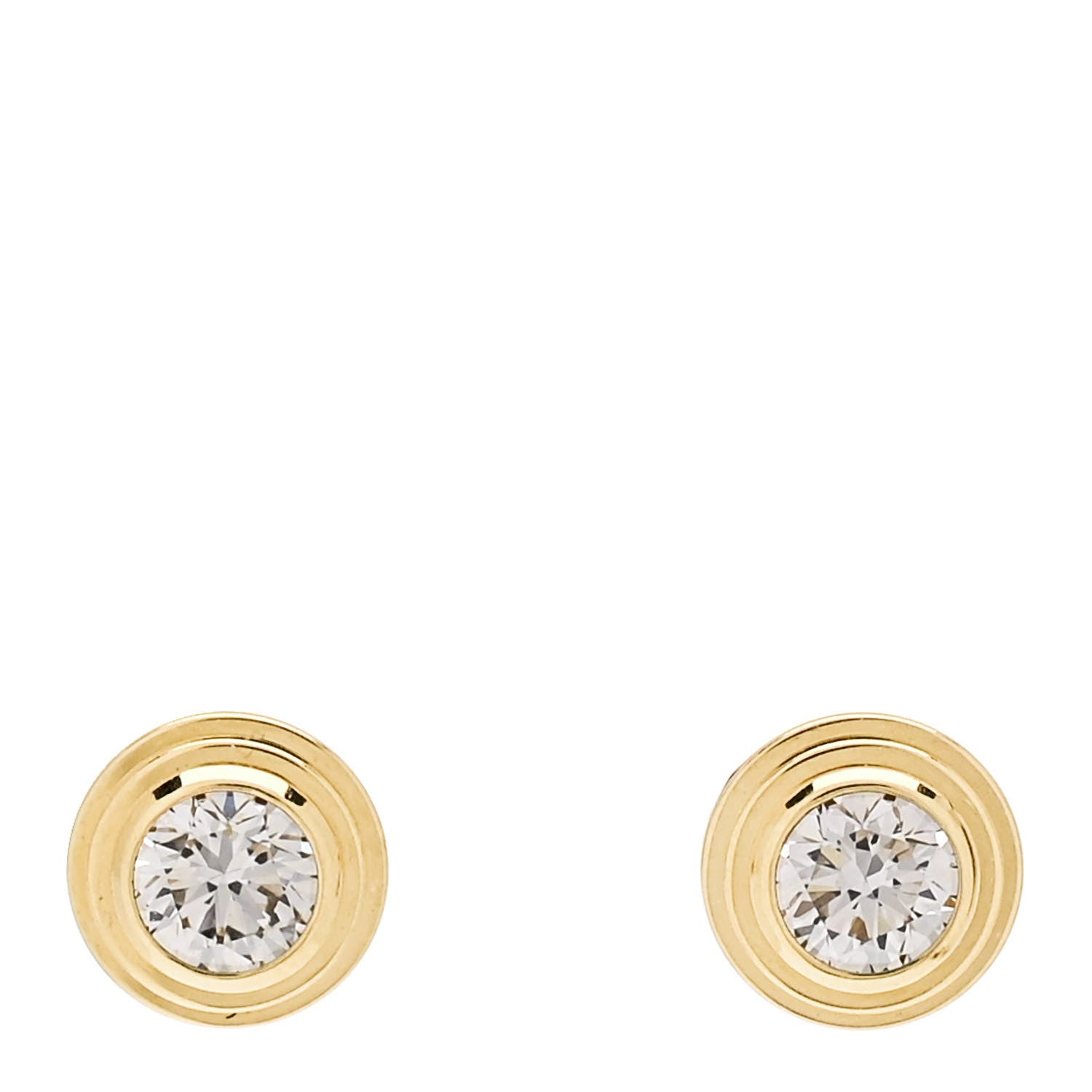 Cartier 18K Yellow Gold Diamond XS D'Amour Earrings 1 of 5