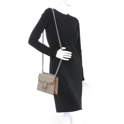 Gucci GG Supreme Monogram Mini Dionysus Shoulder Bag Taupe 2 of 8