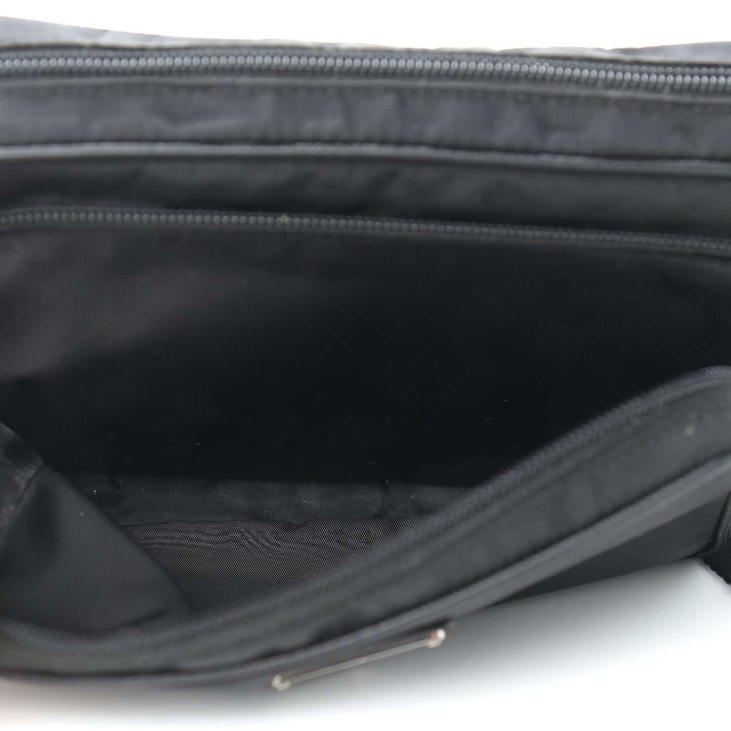 Tessuto Nylon Saffiano Belt Bag Black