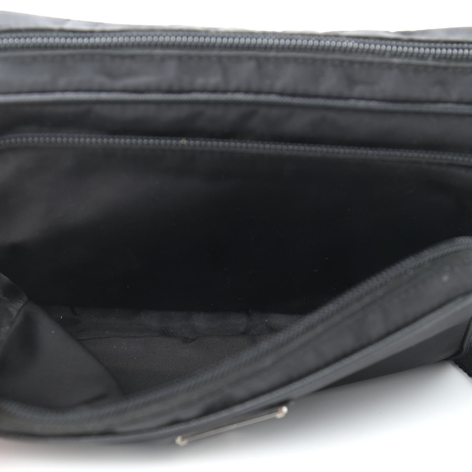 Prada Tessuto Nylon Saffiano Belt Bag Black 7 of 9
