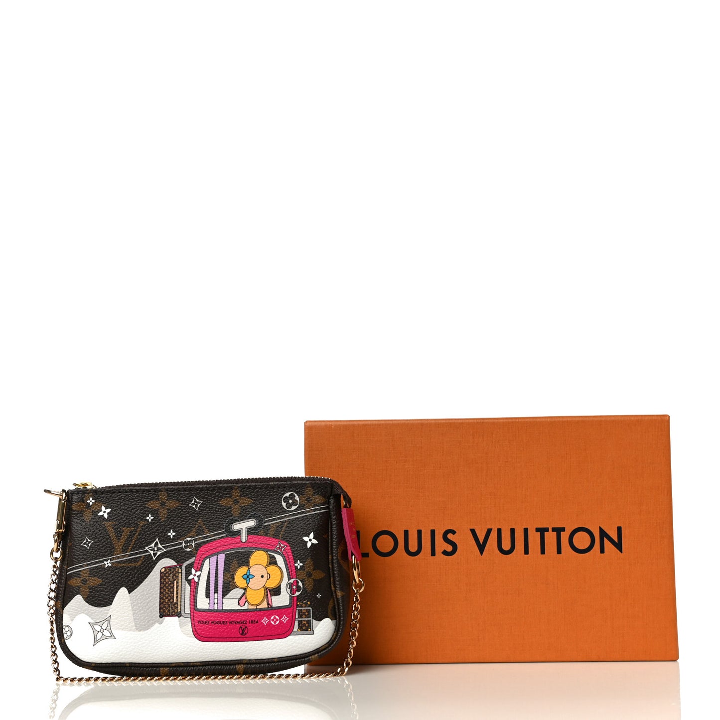 Monogram 2019 Christmas Animation Mini Courchevel Pochette Accessories Fuchsia