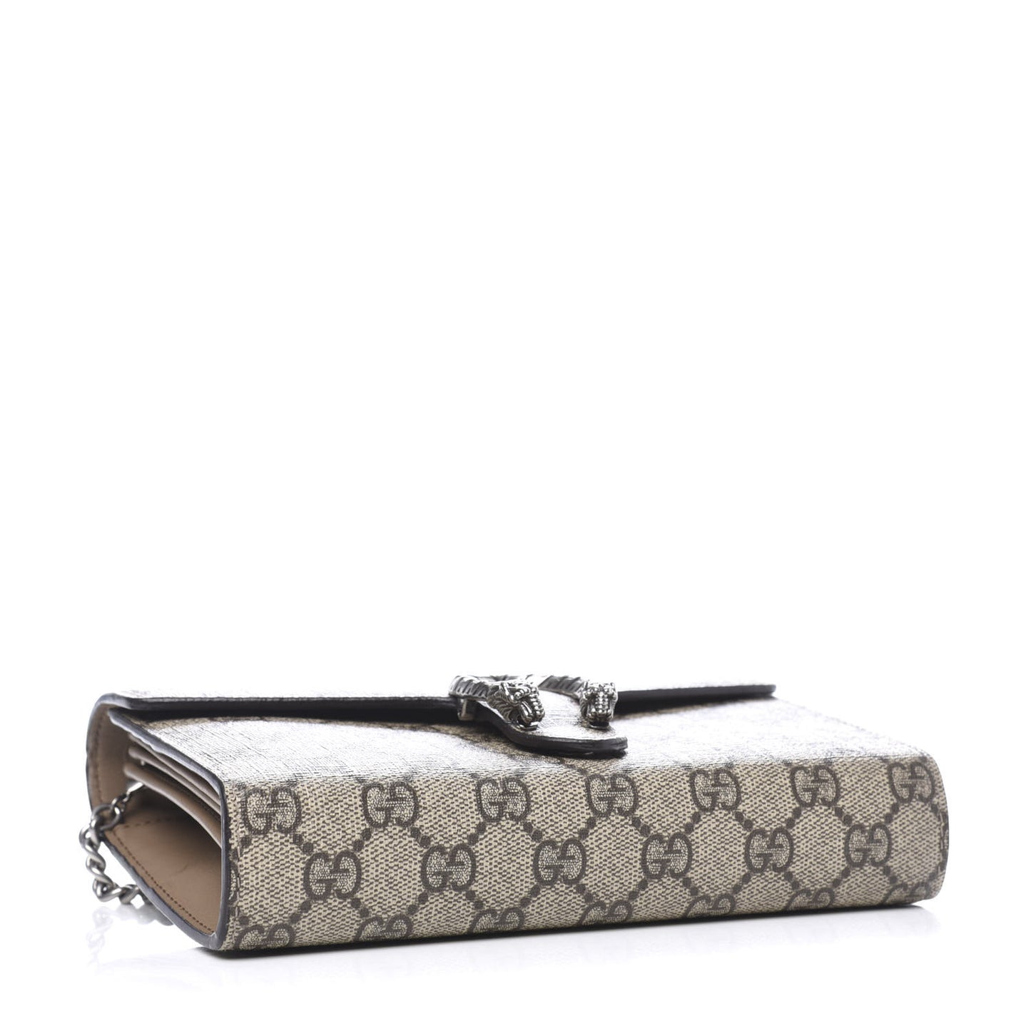 GG Supreme Monogram Mini Dionysus Chain Wallet Beige Taupe
