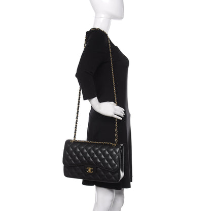 Chanel Caviar Quilted Jumbo Double Flap Black 3 of 11