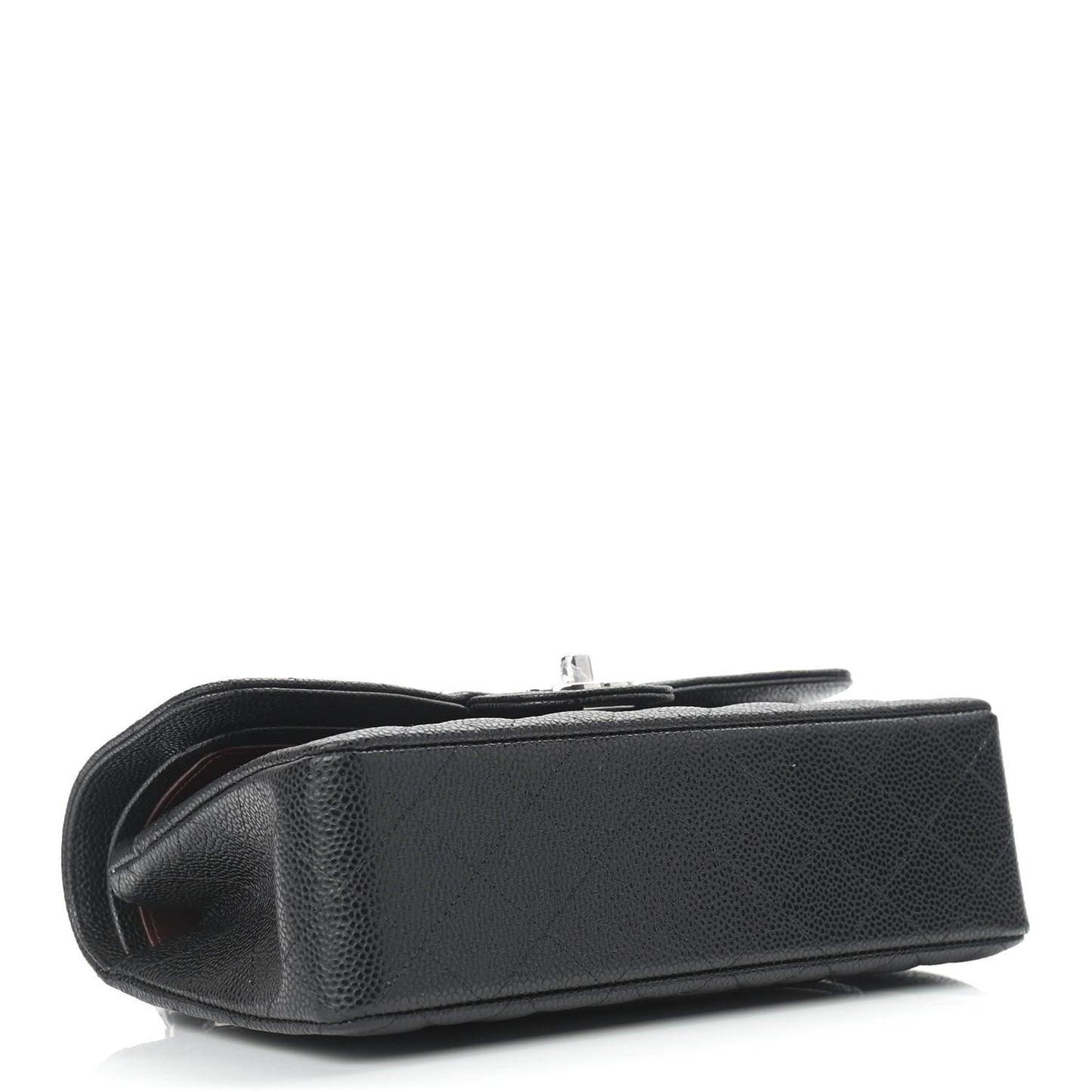 Caviar Quilted Small Double Flap Black