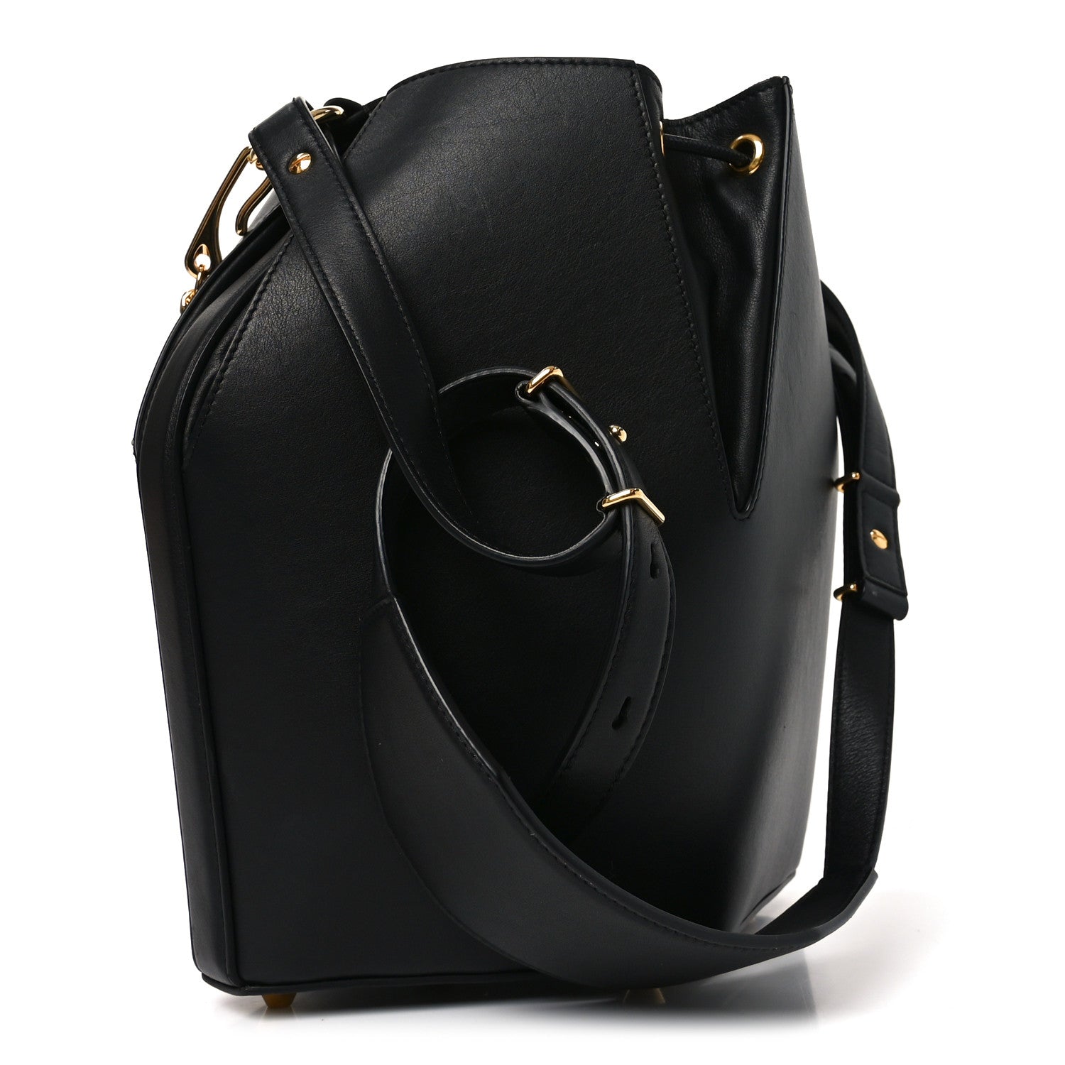 Alexander McQueen Calfskin The Bucket Bag Black 4 of 10