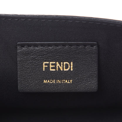 Fendi Vitello Liberty F is Fendi Bi-Color FF 1974 Embossed Envelope Belt Bag Maya Black 7 of 11