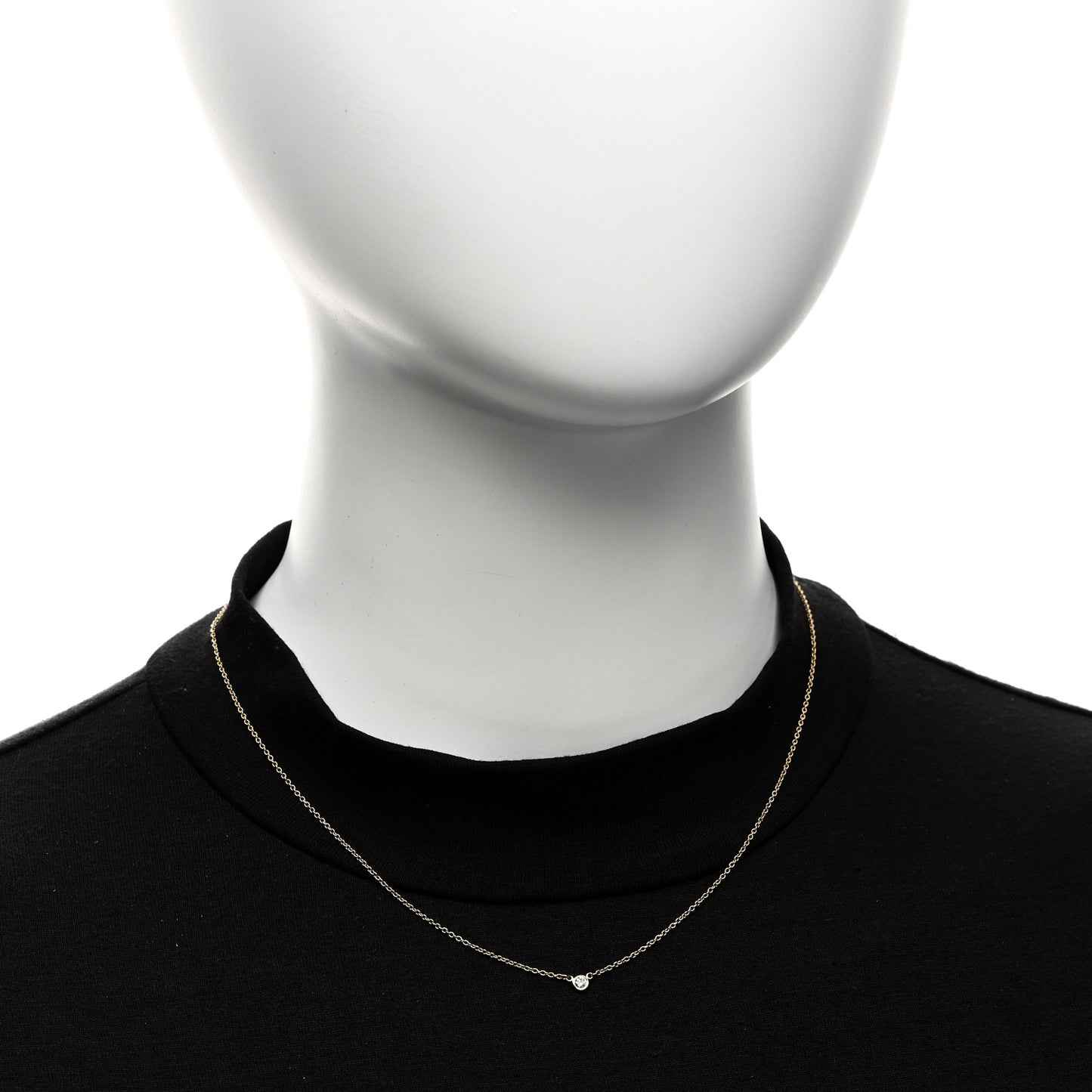 18K Yellow Gold Diamond .05ct Elsa Peretti Diamonds by the Yard Pendant Necklace