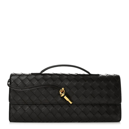 Bottega Veneta Nappa Intrecciato Long Andiamo Top Handle Clutch Fondant 1 of 12