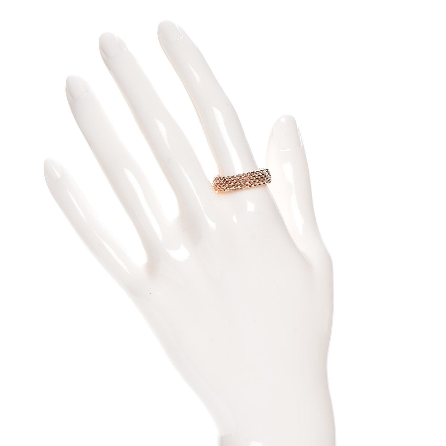 18K Rose Gold Narrow Somerset Mesh Ring 8.25