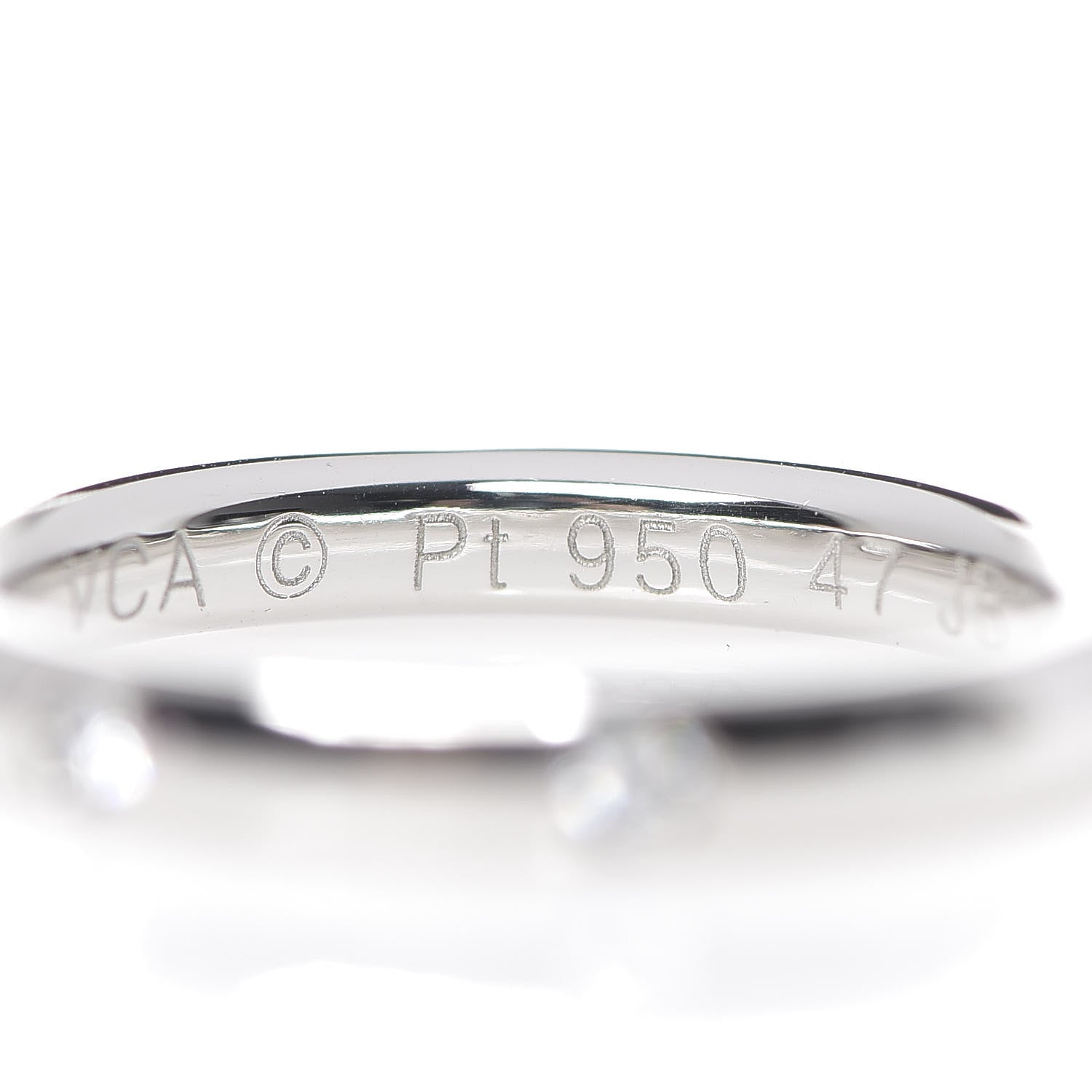 Van Cleef & Arpels Platinum Diamond Tendrement Etoiles Wedding Band Ring 47 4 5 of 6