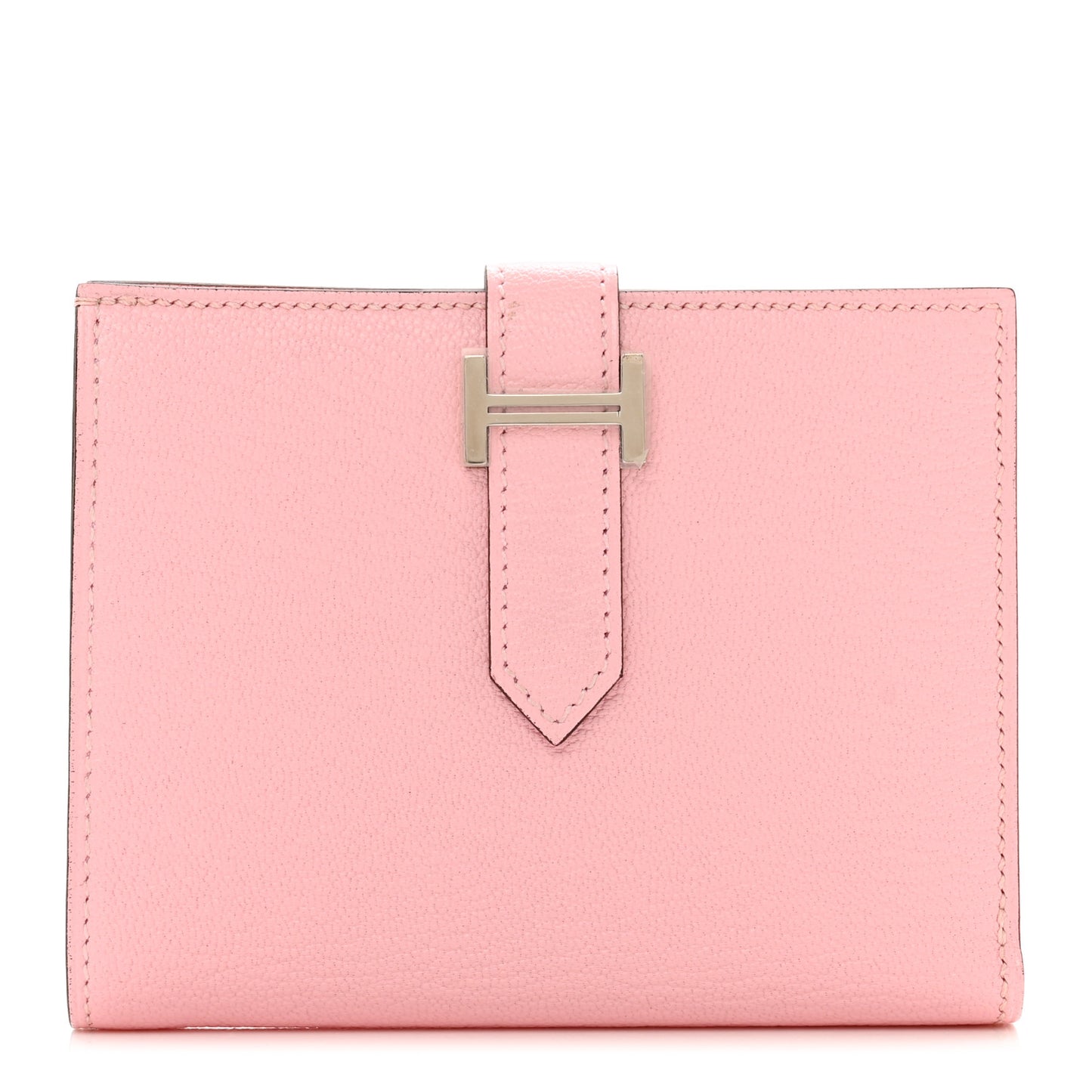 Chevre Mysore Bearn Compact Wallet Rose Sakura