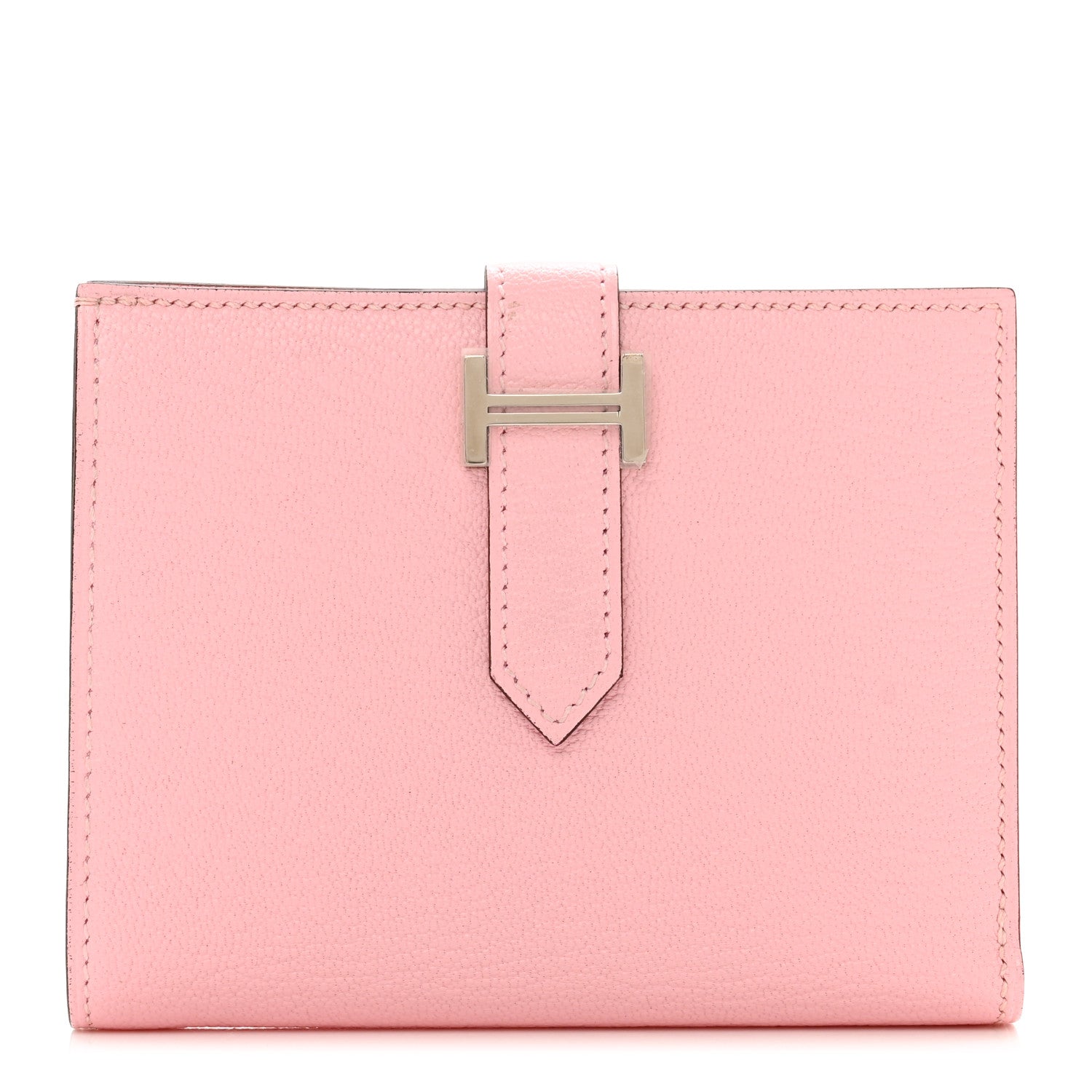 Hermes Chevre Mysore Bearn Compact Wallet Rose Sakura 1 of 7