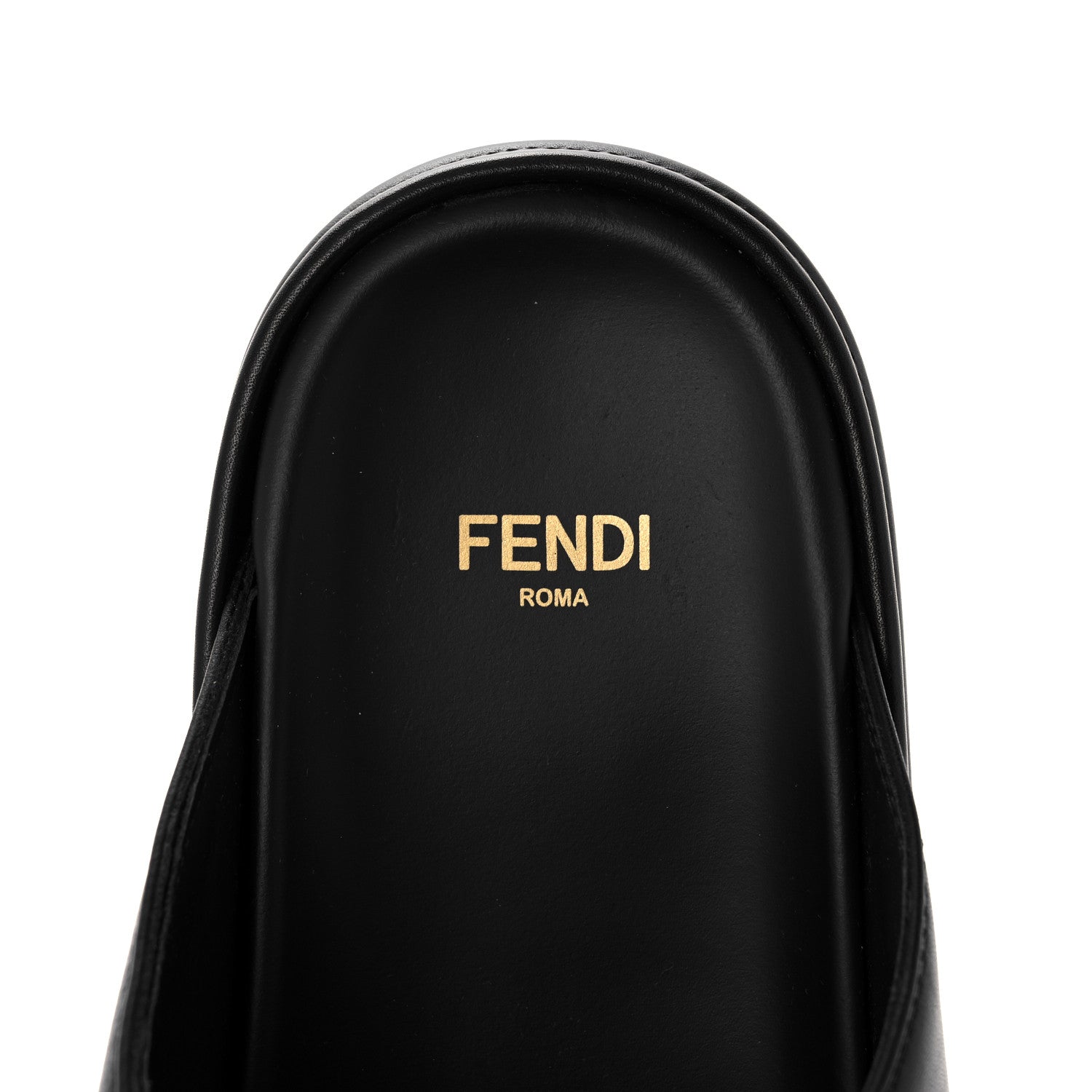 Fendi Vitello Womens Fendigraphy Slide Sandals 37 Black 8 of 10