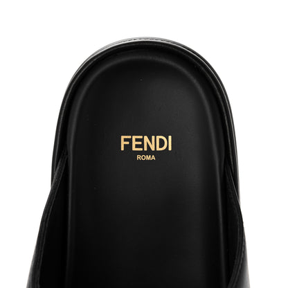 Fendi Vitello Womens Fendigraphy Slide Sandals 37 Black 8 of 10