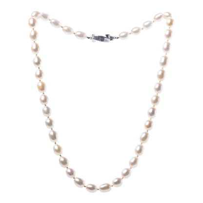 Tiffany Sterling Silver Pearl Strand Twist Clasp Necklace 16" 3 of 6