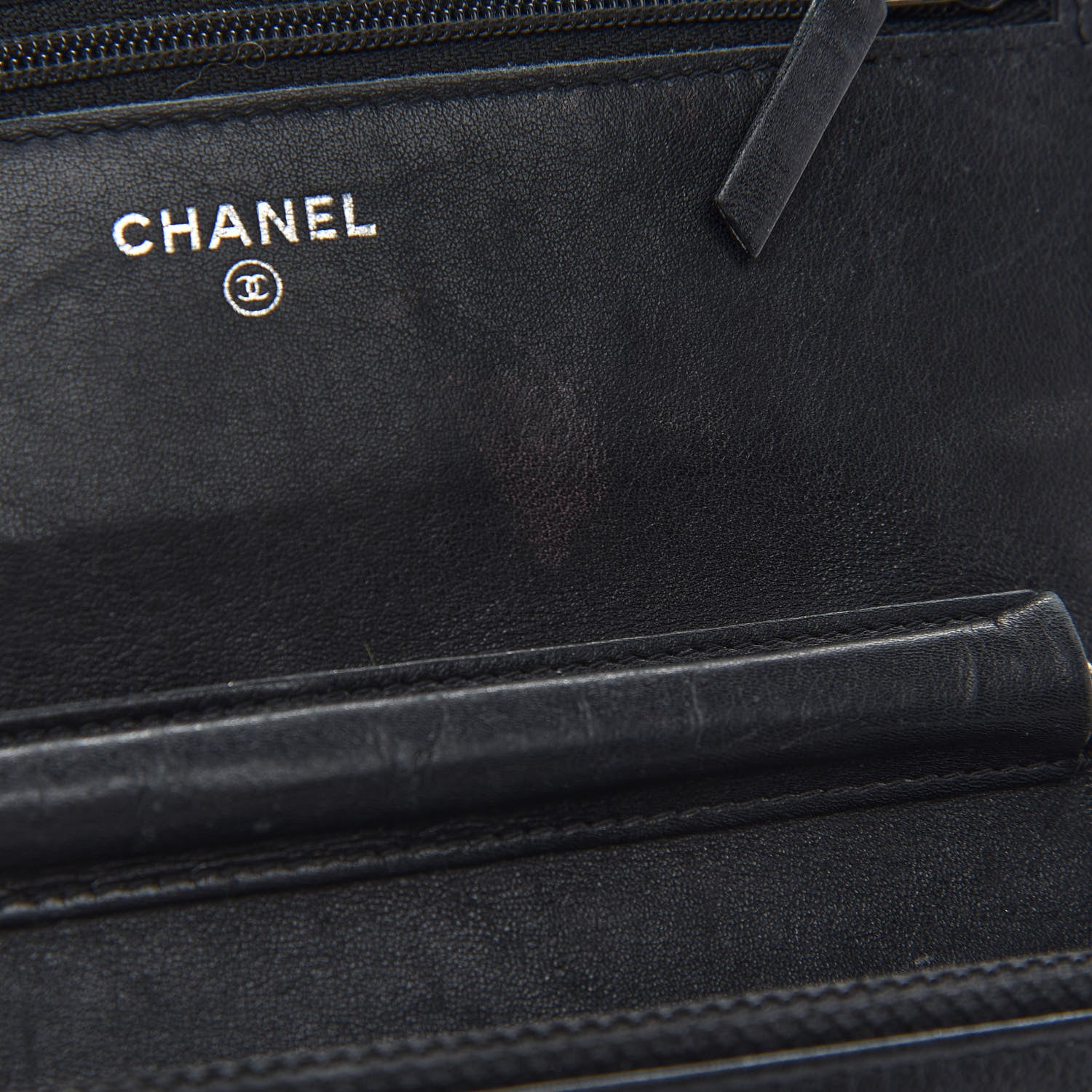 Chanel Lambskin Diamond Stitched Wallet On Chain WOC Black 13 of 13