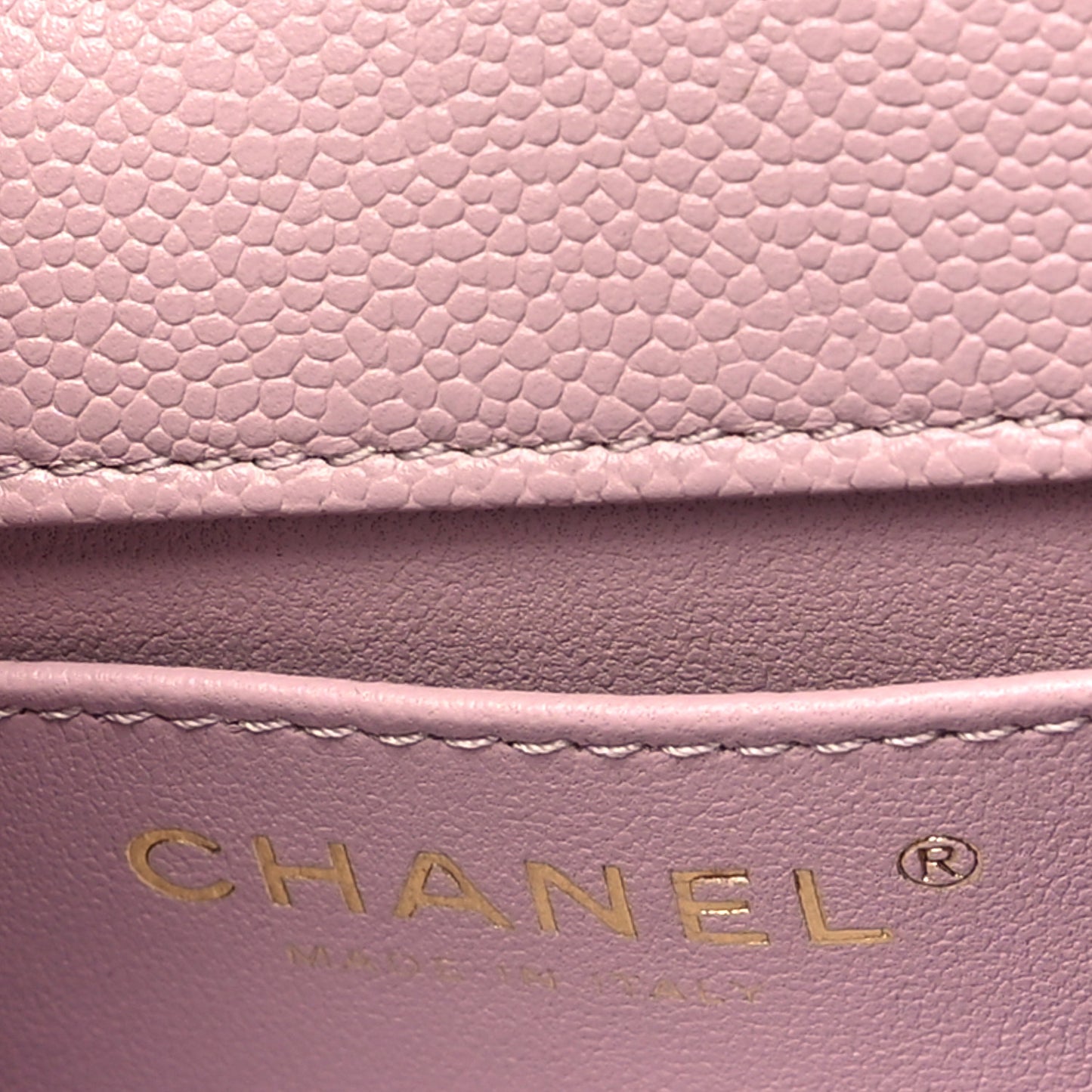 Caviar Quilted Mini Rectangular Sweetheart Flap Lilac