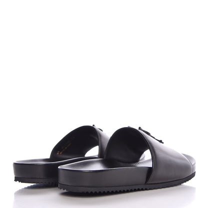 Saint Laurent Lambskin Joan Slide Sandals 38 Black 4 of 8