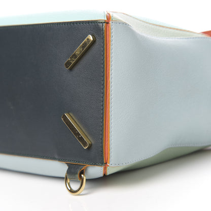 Loewe Calfskin Medium Paula's Ibiza Puzzle Bag Aqua Light Blue Multicolor 9 of 10
