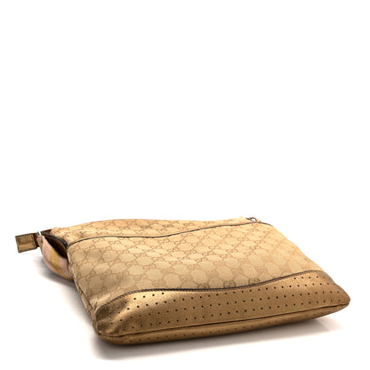 Gucci Monogram Calfskin Perforated Medium Flat Messenger Bag Pink 4 of 13