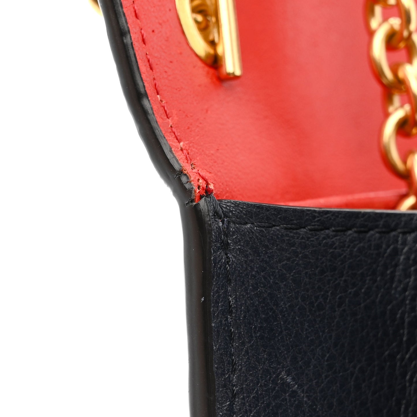 Calfskin Embossed Floral Small Darley Navy