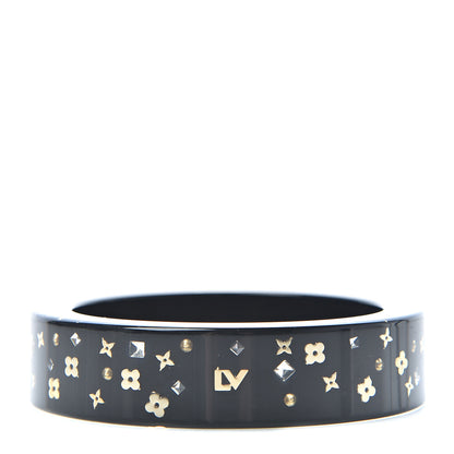 Louis Vuitton Resin Swarovski Inclusion Art Deco Bracelet M Black 1 of 5