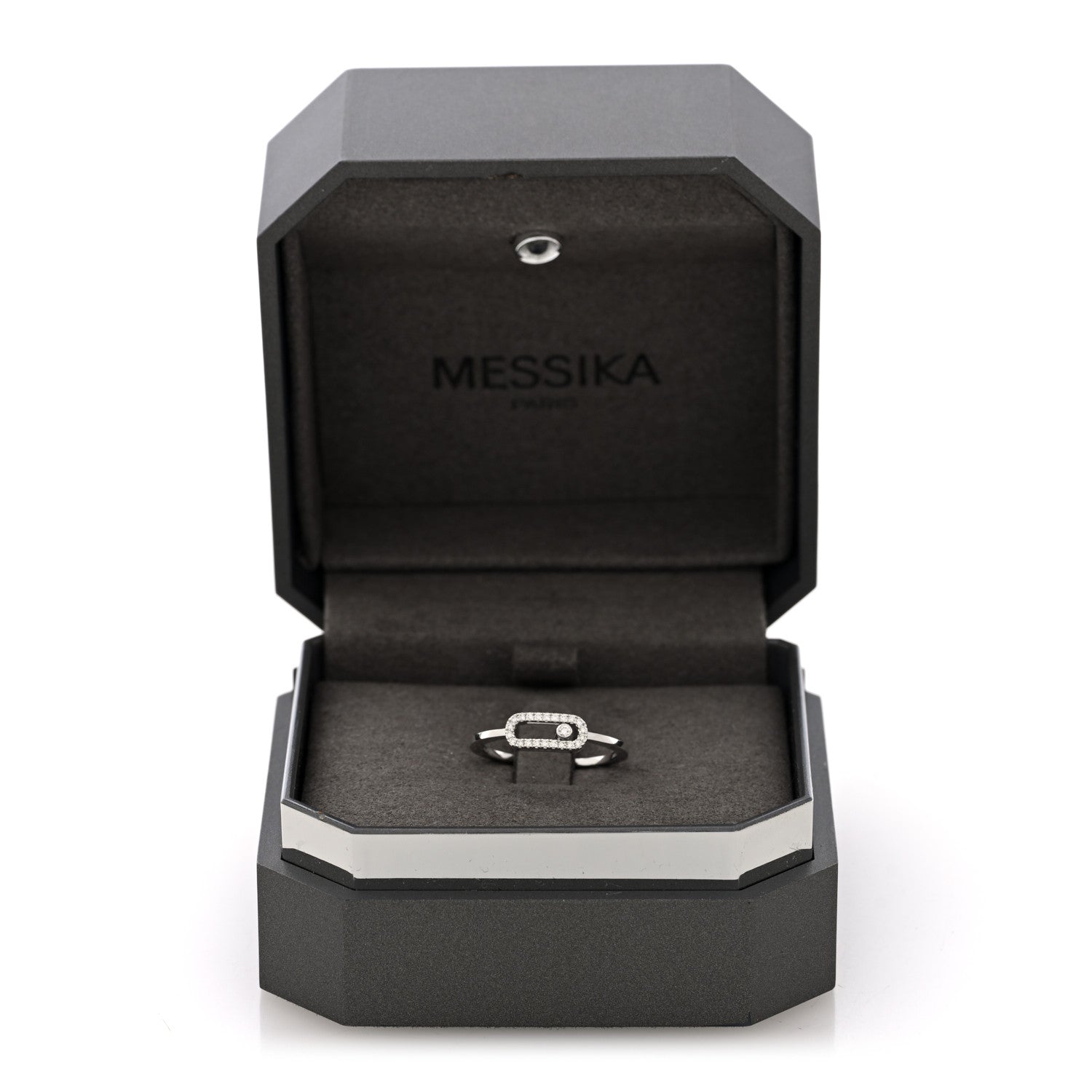Messika 18K White Gold Diamond Move Uno Pave Ring 53 6.5 4 of 4