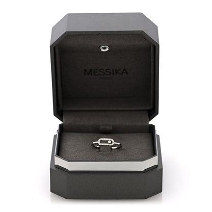 Messika 18K White Gold Diamond Move Uno Pave Ring 53 6.5 4 of 4