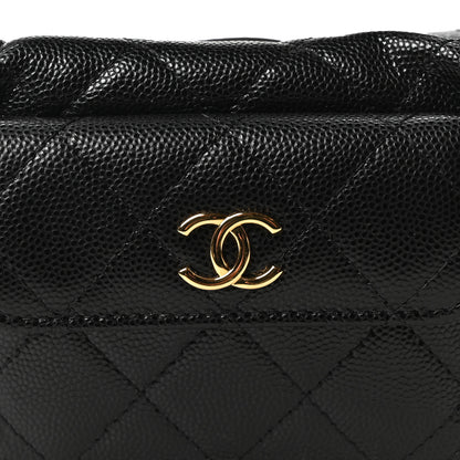 Chanel Caviar Quilted Polly Pocket Pouch Hobo Black 8 of 10