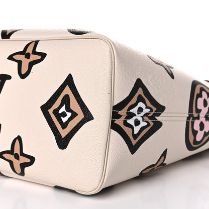 Louis Vuitton Monogram Giant Wild At Heart Neverfull MM Creme 10 of 11