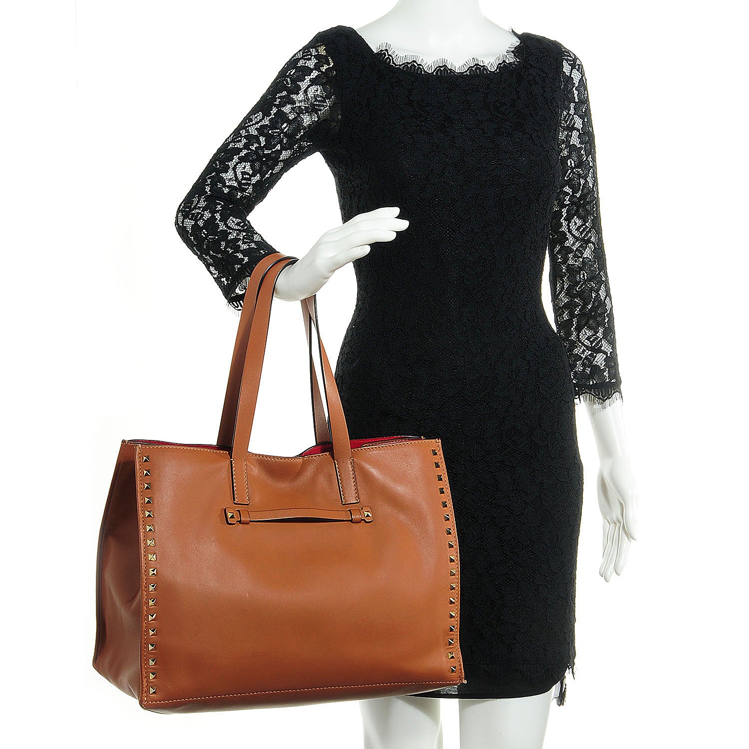 Valentino Garavani Nappa Medium Rockstud Soft Tote Light Cuir 2 of 8
