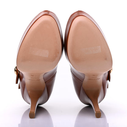 Louis Vuitton Calfskin Ritual Fetish Platform Pumps 38.5 Brown 5 of 15