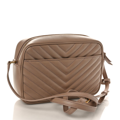 Saint Laurent Calfskin Matelasse Monogram Lou Camera Bag Taupe 3 of 8