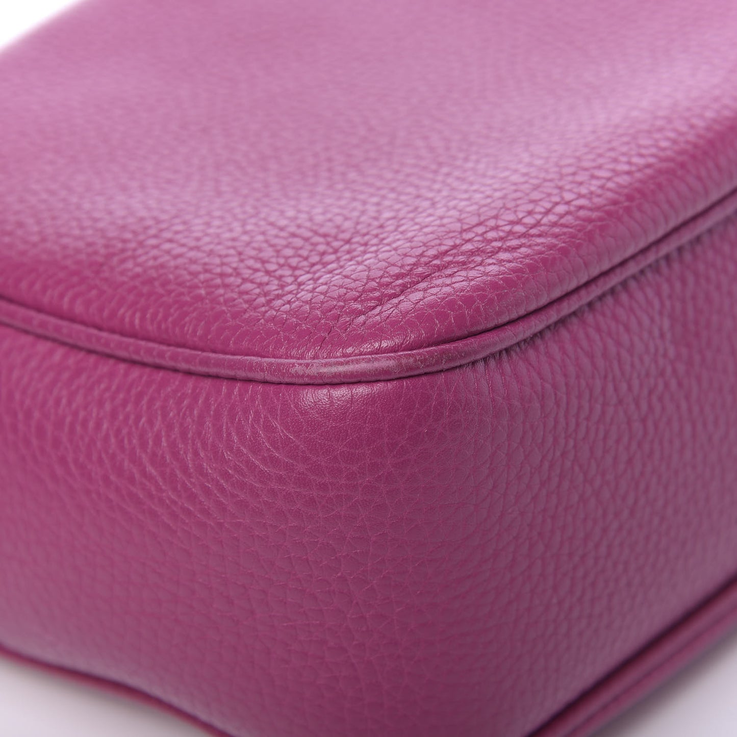 Pebbled Calfskin Small Soho Disco Bag Bright Bougainvillea