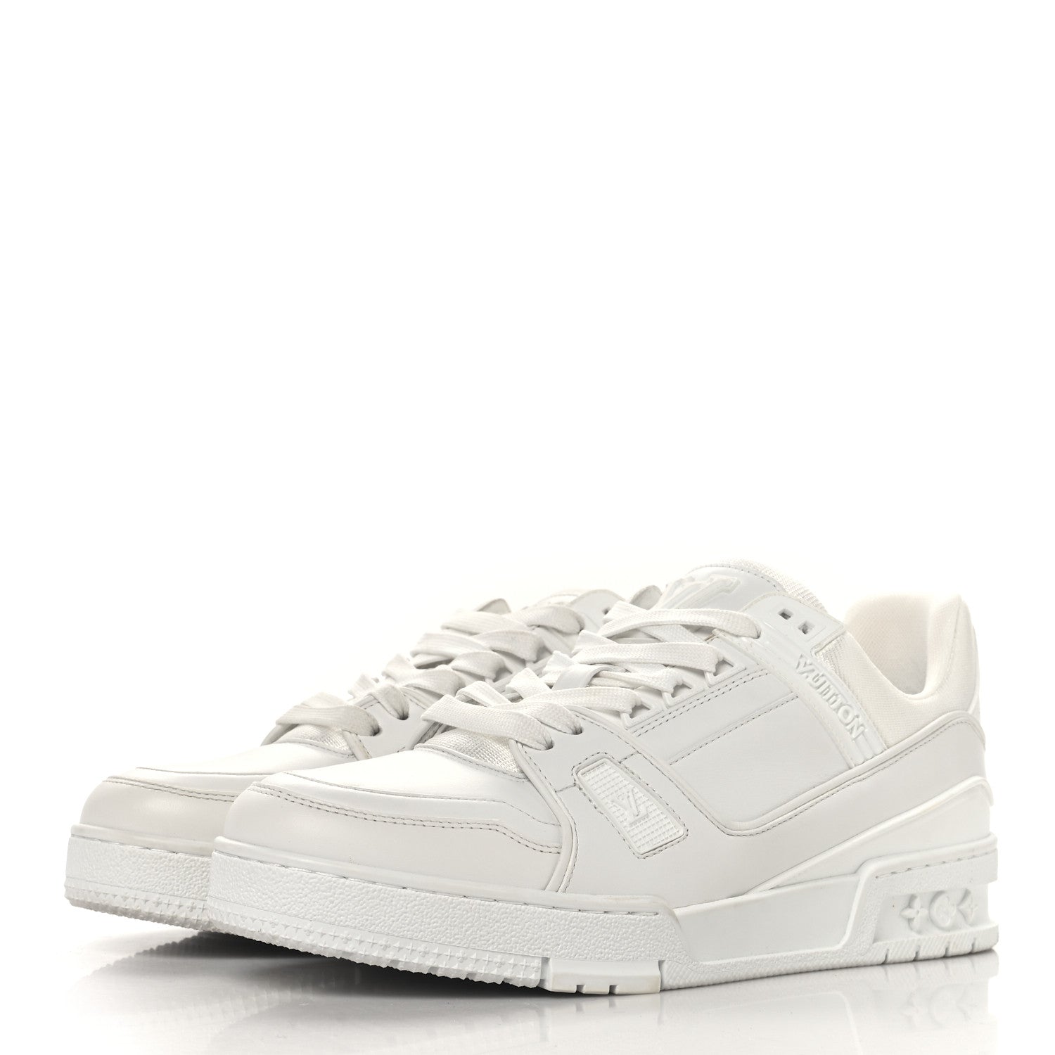 Louis Vuitton Calfskin Womens LV Trainer Sneakers 39.5 White 4 of 9