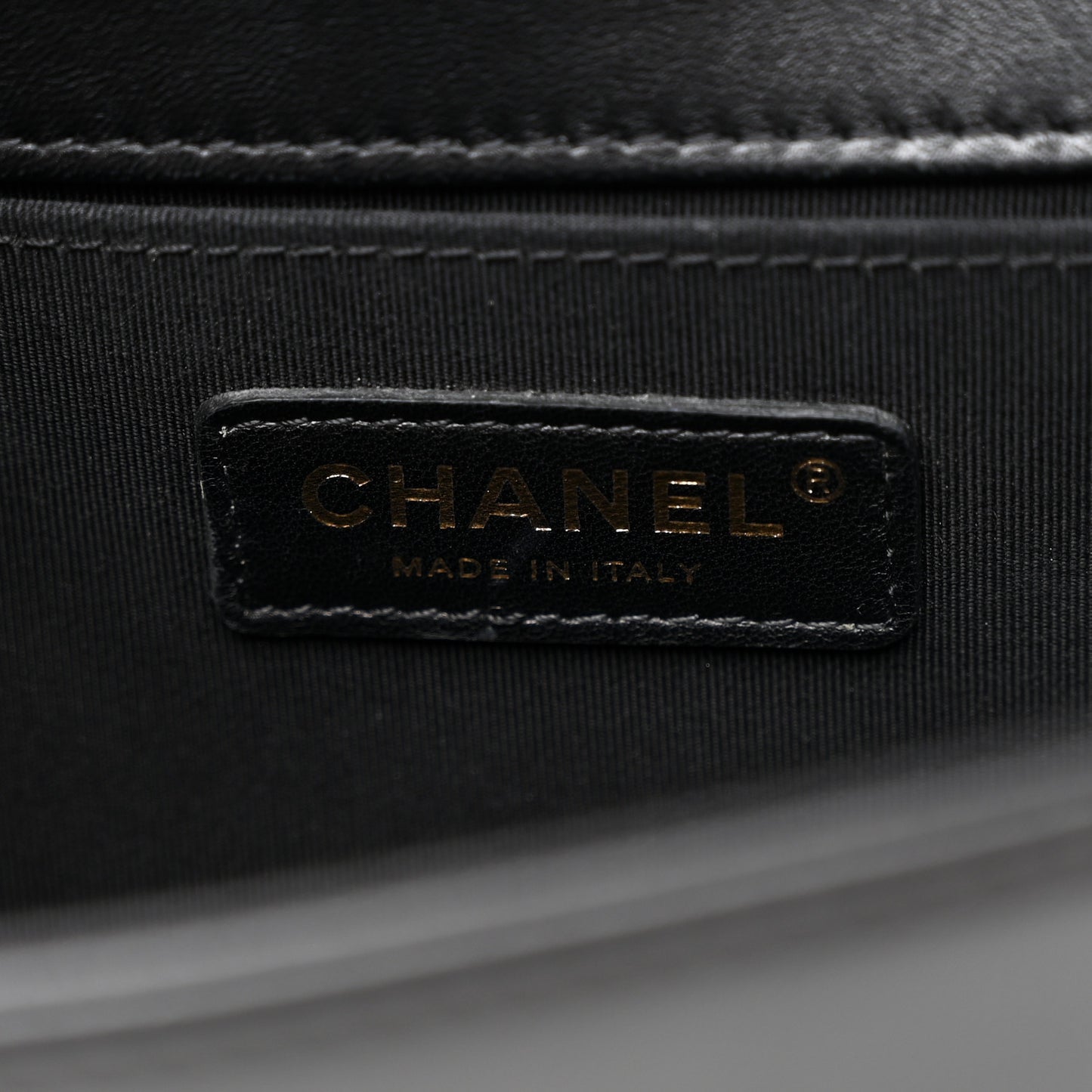 Lambskin Quilted Medium Boy Flap Black