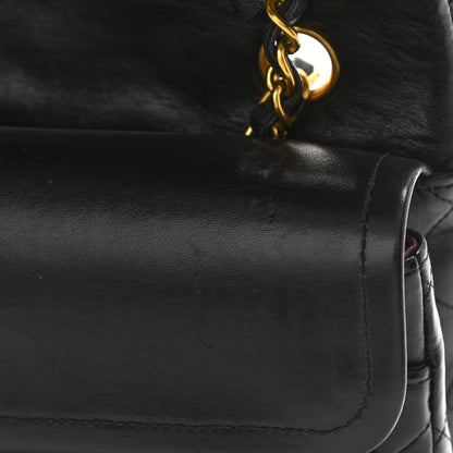 Chanel Lambskin Quilted Medium Double Flap Black 13 of 14