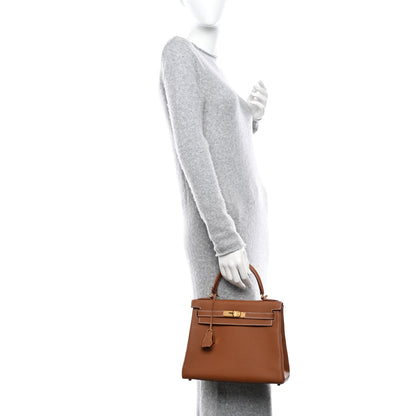 Hermes Togo Kelly Retourne 28 Gold 2 of 12