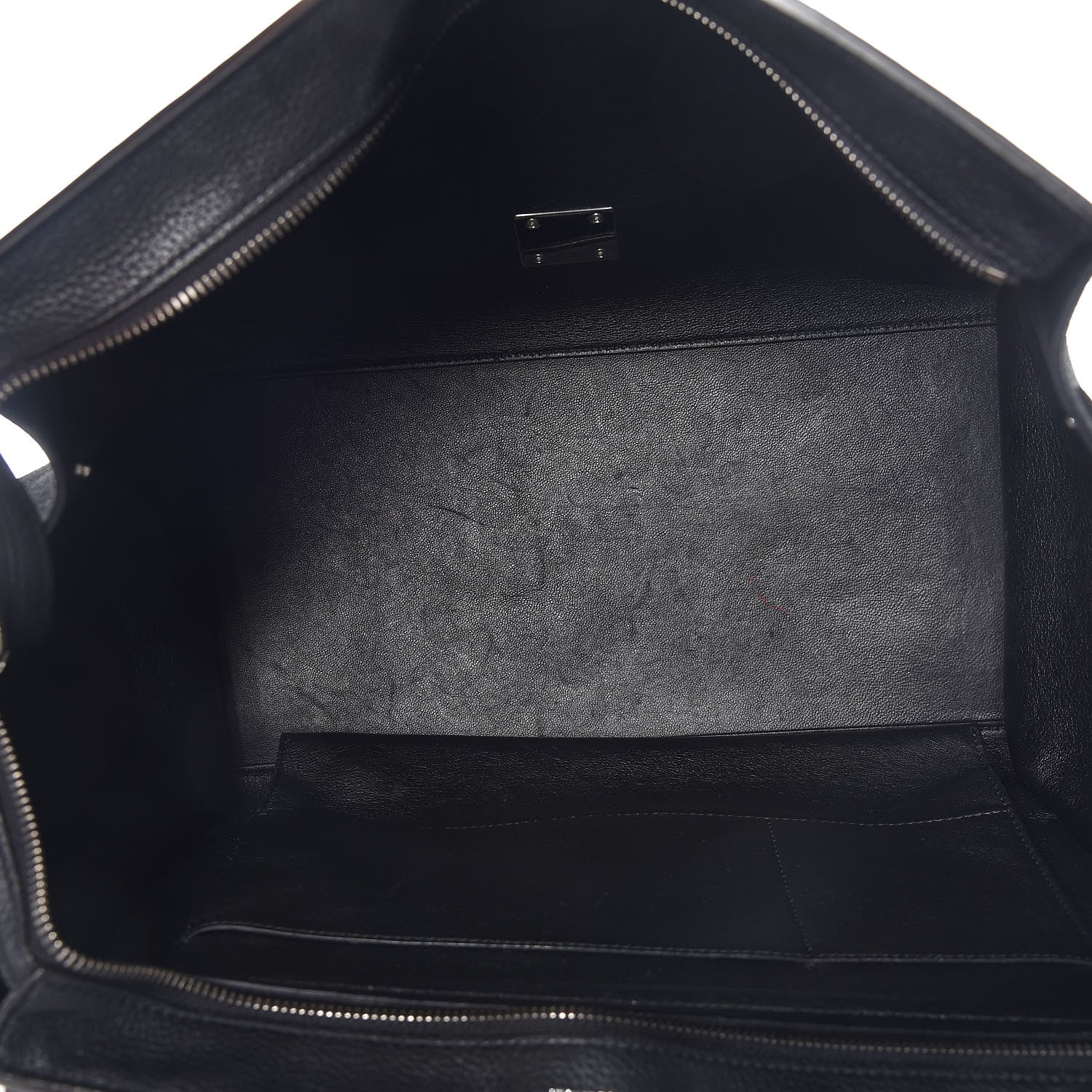 Celine Drummed Calfskin Suede Large Trapeze Black 7 of 8