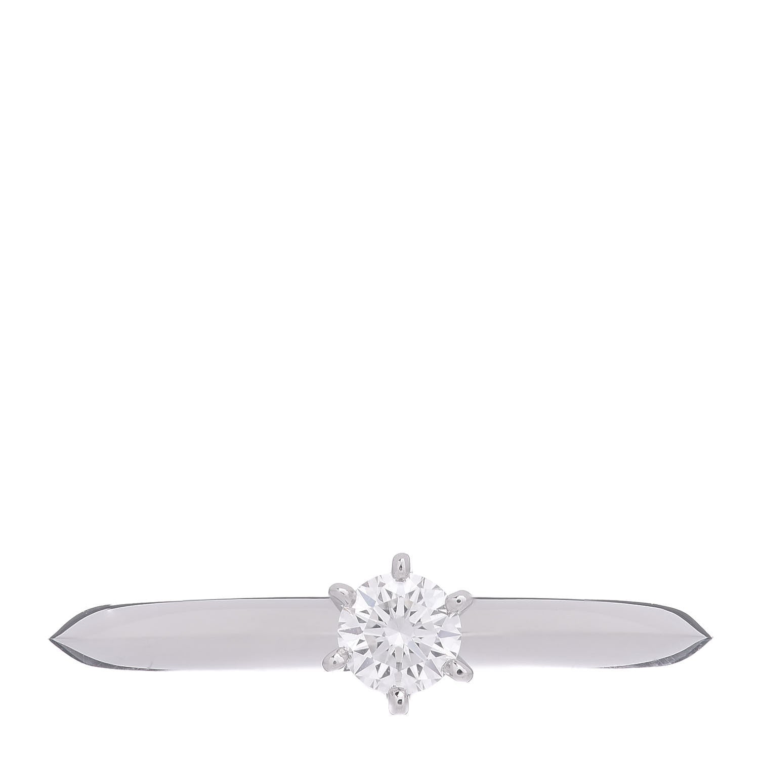 Tiffany Platinum Diamond .20ct Solitaire Engagement Ring 51 5.75 1 of 5