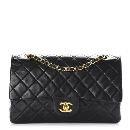 Chanel Lambskin Quilted Medium Double Flap Black 1 of 11