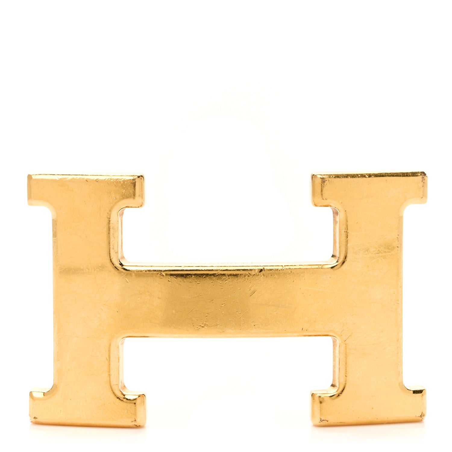 Hermes Polished 32mm H Belt Buckle Gold 1 of 3