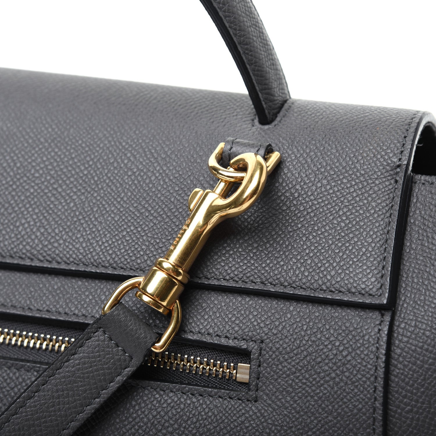 Celine Grained Calfskin Mini Belt Bag Grey 28 of 28