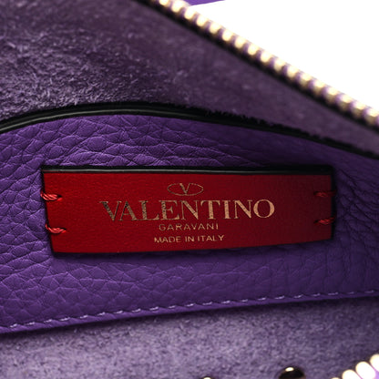 Valentino Garavani Pebbled Calfskin Small Rockstud Flip Lock Shoulder Bag Glicine 6 of 8